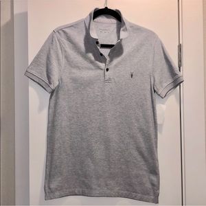 All Saints Men’s Gray Polo Shirt Size Small